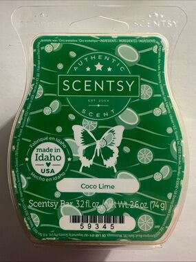 RETIRED/DISCONTINUED Scentsy Coco Lime Wax Bar